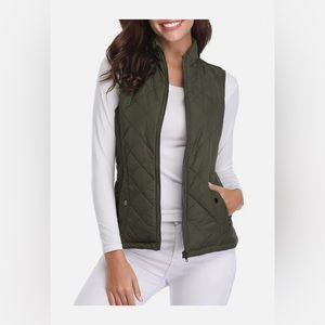 Fuinloth- Olive Green Quilted Vest- M